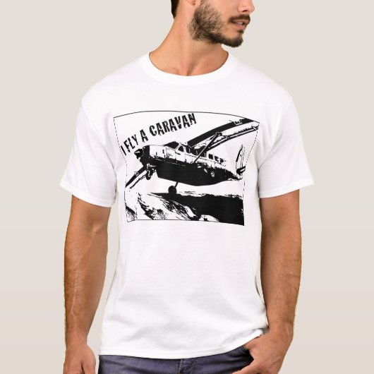 T-shirt "I FLY A CARAVAN" (Voorkant)