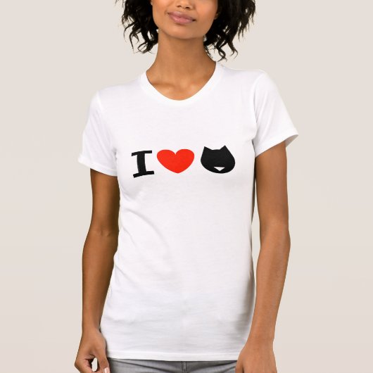 T-shirt "I LIVE CATS" (Voorkant)