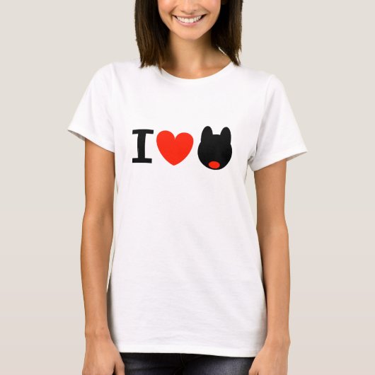 T-Shirt "I-LIVE DOGS" (Voorkant)