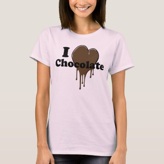 T-Shirt I Love Chocolate (Voorkant)
