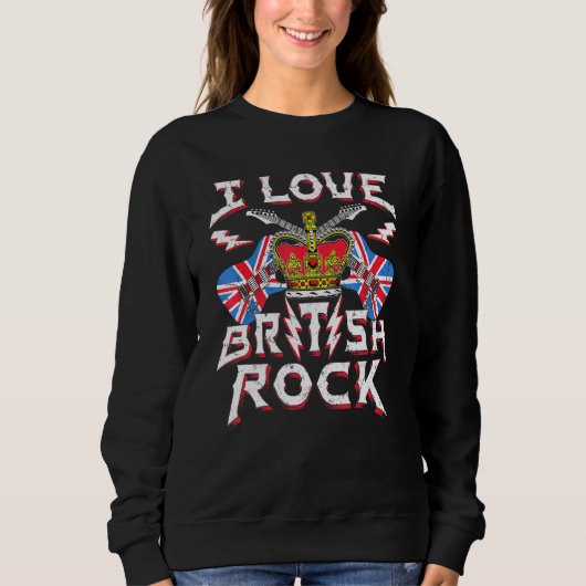 T-shirt I Love Guitar Rock Music Plus Size (Voorkant)