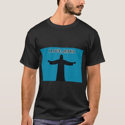 T-Shirt i love jesus  (Voorkant)