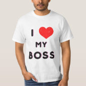 T-shirt I love my boss (Voorkant)