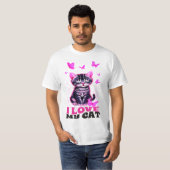 T-SHIRT I LOVE MY CAT NIEUWE MODE DESIGNER T-SHIRT (Voorkant volledig)