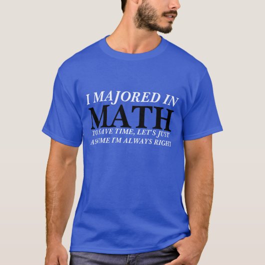 T-shirt "I Majored in Wiskunde" (Voorkant)