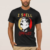 T-shirt "I SMELL COMMIES 3 STALIN" (Voorkant)