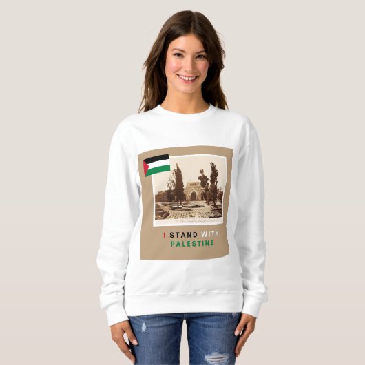 T-shirt "I Stand With Palestine" (Voorkant volledig)