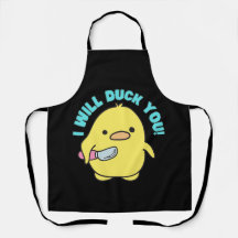 T-shirt I Will Duck You" Grappige Eend met een mes