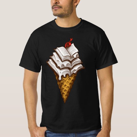 T-shirt Ice Cream Books (Voorkant)