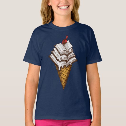T-shirt Ice Cream Books (Voorkant)