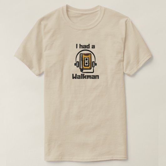 T-shirt 'Ik had een walkman' (Design voorkant)