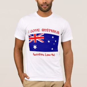 T-shirt Ik hou van Australië Australiërs houden va
