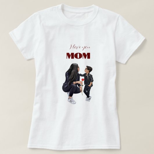 T-shirt Ik hou van je Mam (Design voorkant)
