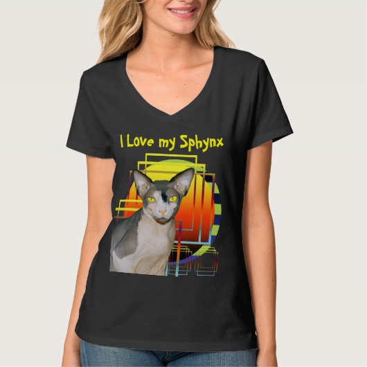 T-shirt | Ik hou van mijn Sphynx Cat (Voorkant)