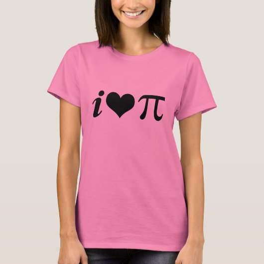 T-Shirt, ik hou van Pi T-shirt (Voorkant)