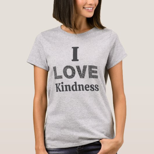 T-shirt 'Ik hou van vriendelijkheid' (Voorkant)