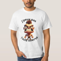 T-shirt, ik kan niet boos zijn.