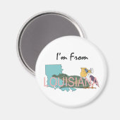 T-SHIRT Ik kom uit Louisiana Magneet (Voorkant / Achterkant)