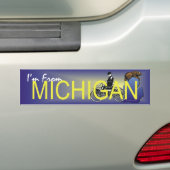 T-SHIRT ik kom uit Michigan Bumpersticker (Op auto)