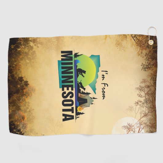 T-SHIRT ik kom uit Minnesota Golfhanddoek (Horizontaal)