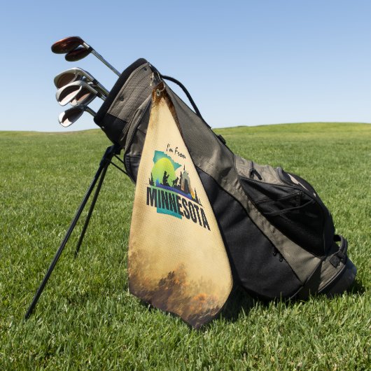 T-SHIRT ik kom uit Minnesota Golfhanddoek (Groen)