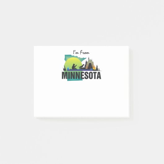 T-SHIRT ik kom uit Minnesota Post-it® Notes (Voorkant)