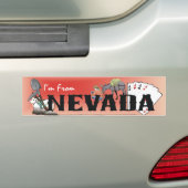 T-SHIRT ik kom uit Nevada Bumpersticker (Op auto)