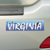T-SHIRT ik kom uit Virginia Bumpersticker (Op auto)