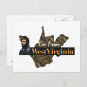 T-SHIRT ik kom uit West Virginia Briefkaart (Voorkant / Achterkant)