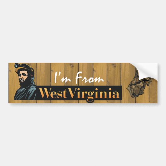 T-SHIRT ik kom uit West Virginia Bumpersticker (Voorkant)