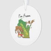 T-SHIRT ik kom uit Wisconsin Ornament (voorkant)
