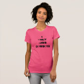 T-shirt, ik kus alleen cowboys, fuchsia t-shirt (Voorkant volledig)