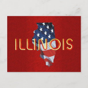 T-SHIRT Illinois Patriot Briefkaart