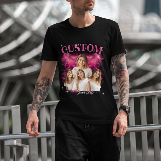 T-shirt in de stijl van een 90's-bootlegrap - vint