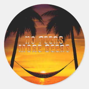 T-SHIRT in het paradijs Ronde Sticker