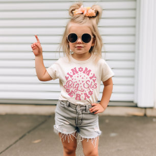 T-shirt 'In mijn tijdperk als grote zus' roze