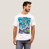 T-shirt in straatkunststijl met graffiti (Voorkant volledig)