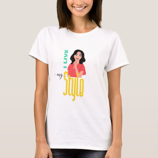 T-shirt in trendy stijl (Voorkant)