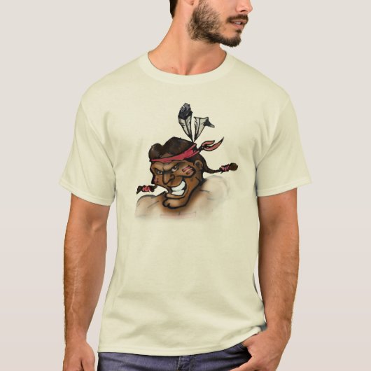 T-shirt Indiaas hoofd gezicht (Voorkant)