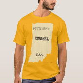 T-shirt - Indiana Map met City (Voorkant)