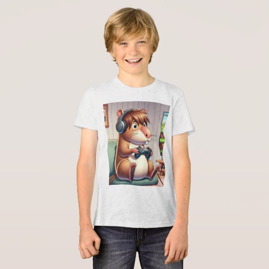 T-Shirt Infantil Clássica Gildan® 5000B – Capivara (Voorkant volledig)