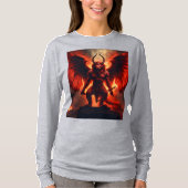 T-Shirt Infernal Winged Warrior – Fiery Demon King (Voorkant)