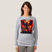 T-shirt Infernal Winged Warrior – vurige demonenko (Voorkant volledig)
