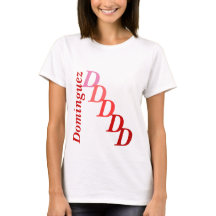 T-shirt - Initiaal in de schaduw van rood met acht