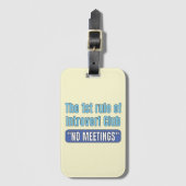 T-shirt Introvert Club Bagagelabel (Voorkant (verticaal))