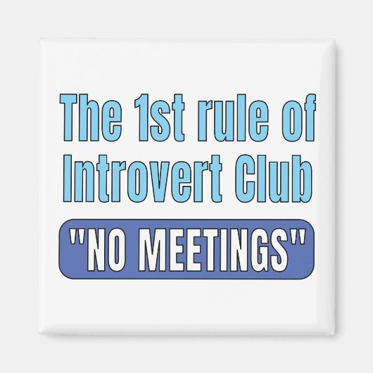 T-shirt Introvert Club Magneet (Voorkant)