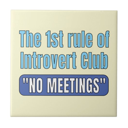 T-shirt Introvert Club Tegeltje (Voorkant)