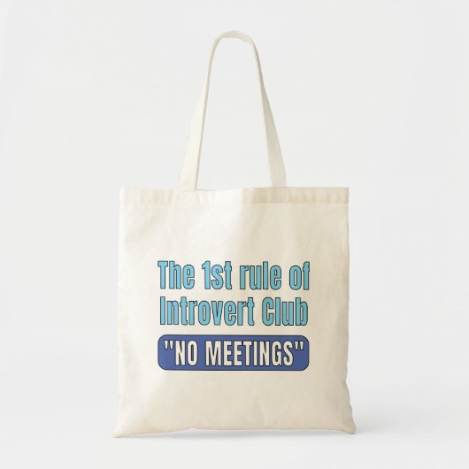 T-shirt Introvert Club Tote Bag (Voorkant)