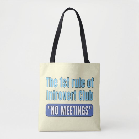 T-shirt Introvert Club Tote Bag (Voorkant)