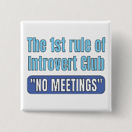 T-shirt Introvert Club Vierkante Button 5,1 Cm